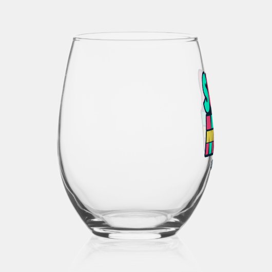 Gepersonaliseerde Super Mam Naam Moederdag Wijnglas Zonder Voet (Rechts)