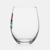 Gepersonaliseerde Super Mam Naam Moederdag Wijnglas Zonder Voet (Links)