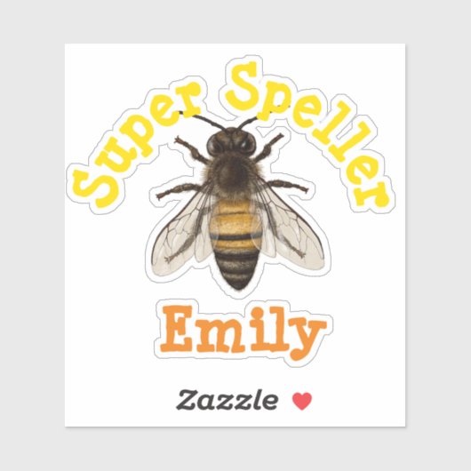 Gepersonaliseerde Super Speller Sticker (Vel)