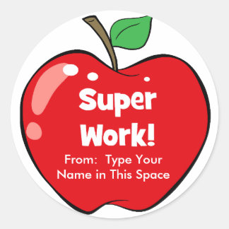Gepersonaliseerde super werk Stickers
