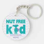 Gepersonaliseerde superheld-structuur voor meisjes sleutelhanger (Achterkant)