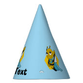 Gepersonaliseerde Superhero Bee cartoon Party Pet Feesthoedjes (Rechts)