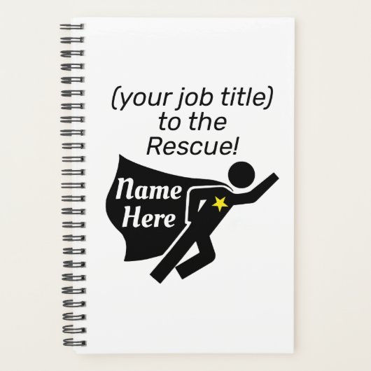Gepersonaliseerde Superhero Coworker Kantoor Gift Planner (Voorkant)
