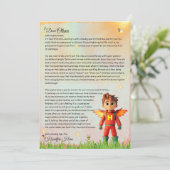 Gepersonaliseerde Superhero Kindness Letter Printa Kaart (Staand voorkant)