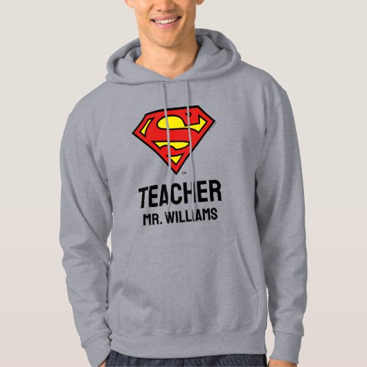 Gepersonaliseerde Superman-Logo Hoodie (Voorkant)