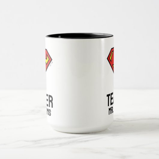 Gepersonaliseerde Superman-Logo Mok (Midden)