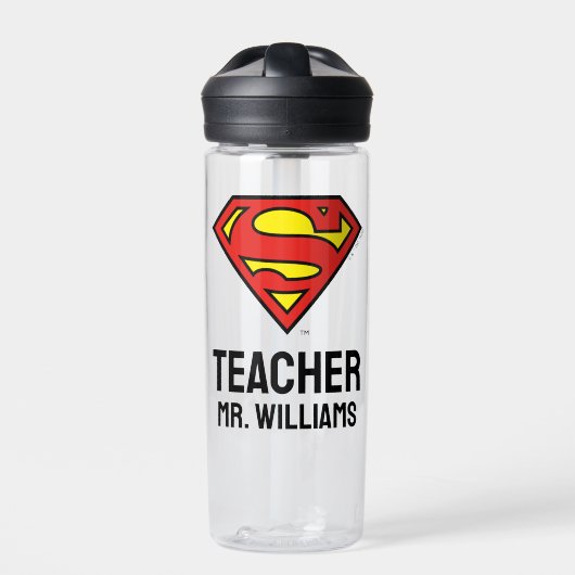 Gepersonaliseerde Superman-Logo Waterfles (Voorkant)
