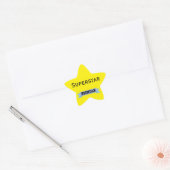 Gepersonaliseerde superster met naam ster sticker (Envelop)