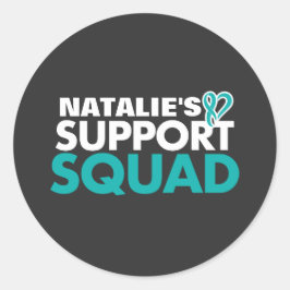 Gepersonaliseerde supporter ovariumkanker bewustzi ronde sticker