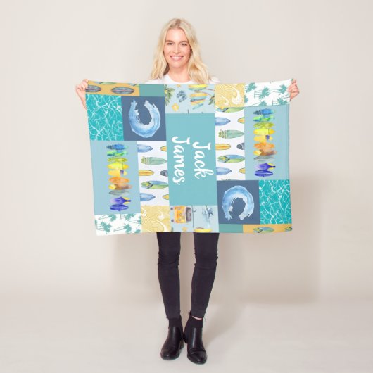 Gepersonaliseerde Surfen Baby Deken Baby Boy Deken (In situ)