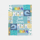 Gepersonaliseerde Surfen Baby Deken Baby Boy Deken (Voorkant)