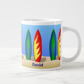Gepersonaliseerde Surfer Dude Coffee Mok Gift (Rechts)