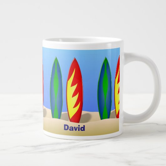 Gepersonaliseerde Surfer Dude Coffee Mok Gift (Rechts)