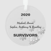 Gepersonaliseerde Survivor 2020 Covid-kerstboom Ornament (achterkant)