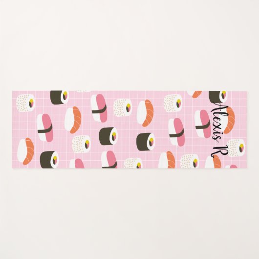Gepersonaliseerde Sushi Yoga Mat (Voorkant (horizontaal))