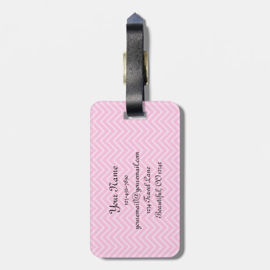 Gepersonaliseerde Sweet 16 Eiffeltoren Bagagelabel (Achterkant verticaal)