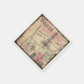 Gepersonaliseerde Sweet 16 Eiffeltoren en kroonluc Servet (Hoek)