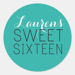 Gepersonaliseerde Sweet 16 Favor Stickers