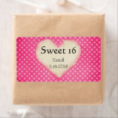 Gepersonaliseerde Sweet 16 Label Sjabloon (Insitu)