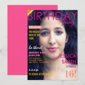 Gepersonaliseerde Sweet 16 Magazine Hoesje Foto's Kaart (Voorkant / Achterkant)