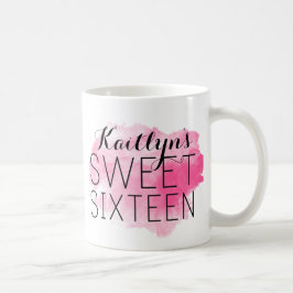 Gepersonaliseerde Sweet 16 Mok met Waterverf