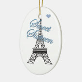 Gepersonaliseerde Sweet 16 Paris Eiffeltoren Ornam Keramisch Ornament (Links)
