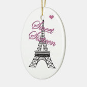 Gepersonaliseerde Sweet 16 Paris Eiffeltoren Ornam Keramisch Ornament (Links)