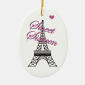 Gepersonaliseerde Sweet 16 Paris Eiffeltoren Ornam Keramisch Ornament (Voorkant)