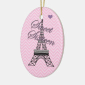 Gepersonaliseerde Sweet 16 Paris Eiffeltoren Ornam Keramisch Ornament (Links)