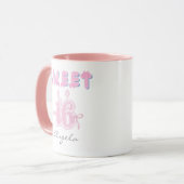 Gepersonaliseerde Sweet 16 Verjaardag Mok (Voorkant links)