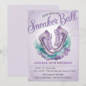 Gepersonaliseerde Sweet 16e Verjaardag Sneaker Bal Kaart (Voorkant / Achterkant)