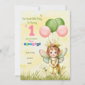 Gepersonaliseerde Sweet Fairy Eerste Verjaardag Ui Kaart (Voorkant)