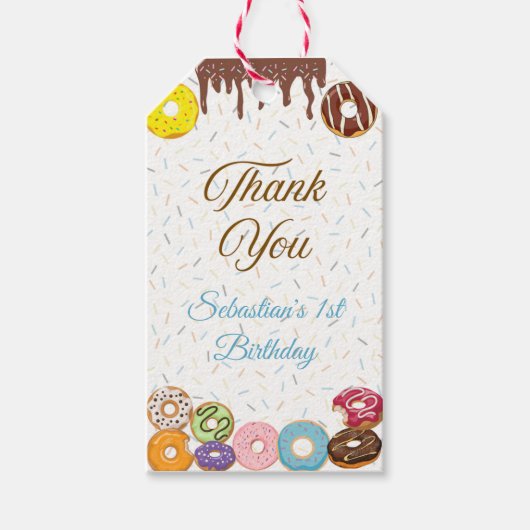 Gepersonaliseerde Sweet One First Birthday Favorie Cadeaulabel (Voorkant)