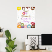 Gepersonaliseerde Sweet One First Birthday Welkom  Poster (Thuiskantoor)