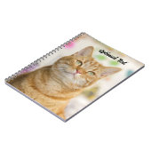 Gepersonaliseerde Sweet Oranje Tabby Cat Notitieboek (Linkerzijde)