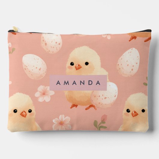 Gepersonaliseerde Sweet Pastel Baby Chick Pattern Etui (Voorkant)