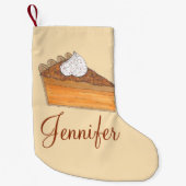 Gepersonaliseerde sweet Potato Pie Kerstdessert Kleine Kerstsok (Voorkant)