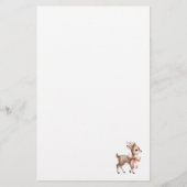 Gepersonaliseerde Sweet Reindeer Kerstmis Statione Briefpapier (Achterkant)