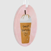 Gepersonaliseerde Sweet Sixteen i-ced koffie kerst Ornament (voorkant)