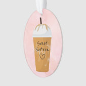 Gepersonaliseerde Sweet Sixteen i-ced koffie kerst Ornament (voorkant)