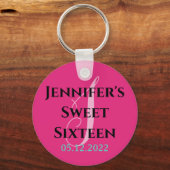 Gepersonaliseerde Sweet Sixteen partij bevoordeelt Sleutelhanger (Voorkant)