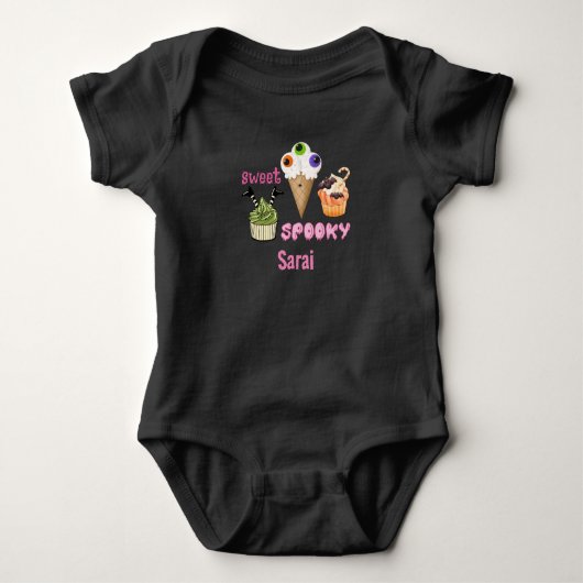 Gepersonaliseerde Sweet Spooky Romper (Voorkant)