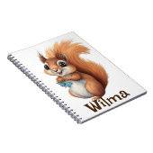 Gepersonaliseerde Sweet Squirrel Spiral Notitieboe Notitieboek (Rechterzijde)