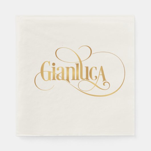 Gepersonaliseerde Swirly Script Gianluca Servet (Voorkant)