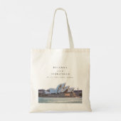 Gepersonaliseerde Sydney, Australië Wedding Canvas Tote Bag (Achterkant)