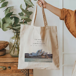 Gepersonaliseerde Sydney, Australië Wedding Canvas Tote Bag
