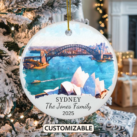 Gepersonaliseerde Sydney Ornament, Australië Gift Keramisch Ornament