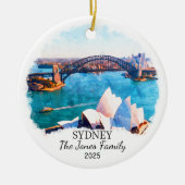 Gepersonaliseerde Sydney Ornament, Australië Gift Keramisch Ornament (Voorkant)