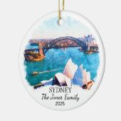 Gepersonaliseerde Sydney Ornament, Australië Gift Keramisch Ornament (Links)