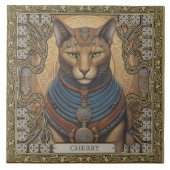 Gepersonaliseerde symmetrische harmonie kat geest tegeltje (Voorkant)